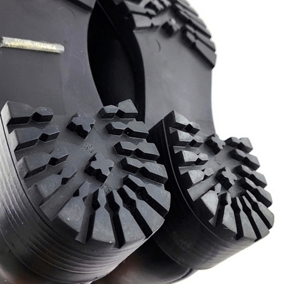 NWT Italian Shoemakers Black Leather Lace-Up Combat Short Boot Strap Buckle Sz 6 - Picture 9 of 15